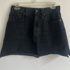 Madewell Black Denim Mini Skirt